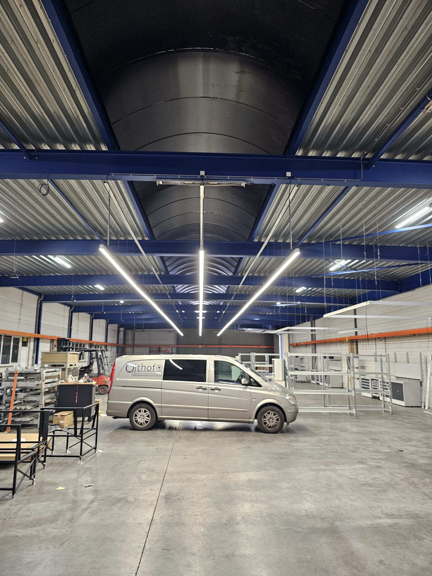 Elektrische installatie in een technische ruimte
